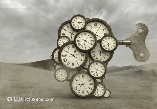 创意大脑钟表 时间与思维的艺术交汇