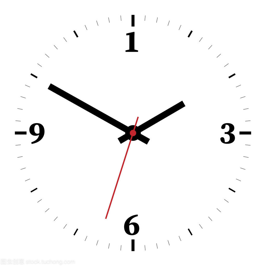 计时器平面图标 白色背景上的简洁设计